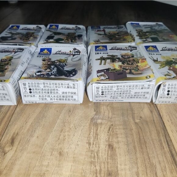 KAZI Wolf's Fang Building Blocks Army Men Set Of 8 - Picture 7 of 9